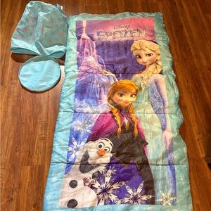 Disney Frozen Blue and Purple Sleeping Bag